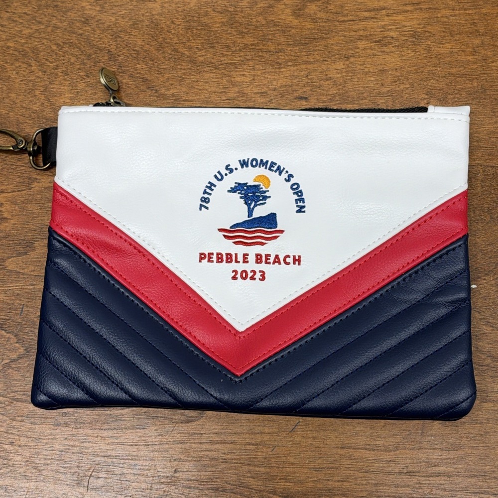 2023 PRG Pebble Beach Golf Valuables Pouch Leather RARE Women's Open